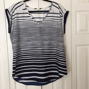 Antilia Femme blue & white striped top